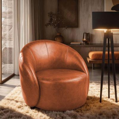 Poltrona Decorativa Orgânica Lua Sintético Pu Nozes D03 - D'rossi