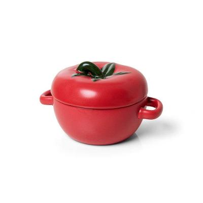 Bowl Com Tampa Copa E Cia Aquarelle Em Cerâmica Pomodoro