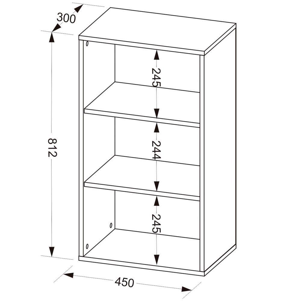 Kit 2 Estantes Com 2 Prateleiras Clean A2 81X45 Cm Preto - 2
