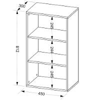 Kit 2 Estantes Com 2 Prateleiras Clean A2 81X45 Cm Preto - 2