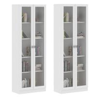 Kit 2 Estantes 2 Portas 4 Prateleiras 171X59 Branco - 1