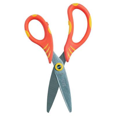 Tesoura Escolar 14,5cm Ergonômica Ponta Redonda Comfy Tris Laranja