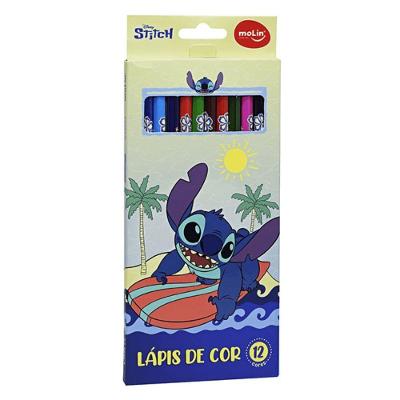 Lápis De Cor 12 Cores Stitch Molin Modelo 2