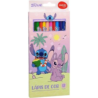 Lápis De Cor 12 Cores Stitch Molin Modelo 3
