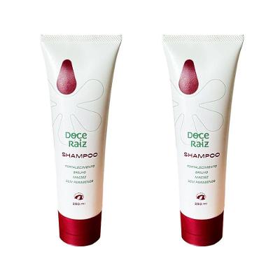 Kit 2 Shampoo Natural Doce Raiz De Extrato De Batata Doce 250ml