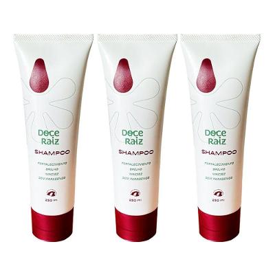 Kit 3 Shampoo Doce Raiz Natural Com Mais Brilho E Maciez 250ml
