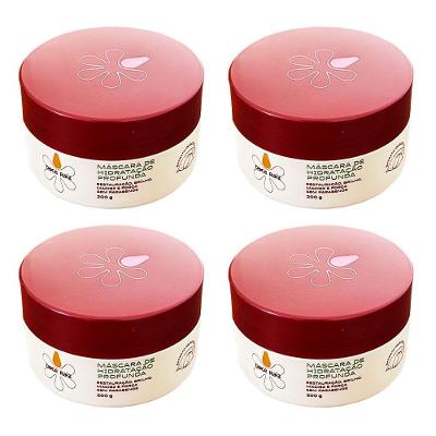 Kit 4 Mascara Natural Doce Raiz 200g De Extrato De Batata Doce