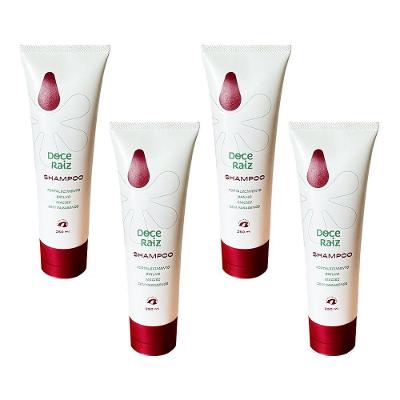 Kit 4 Shampoo Doce Raiz Natural De Extrato De Batata Doce De 250ml