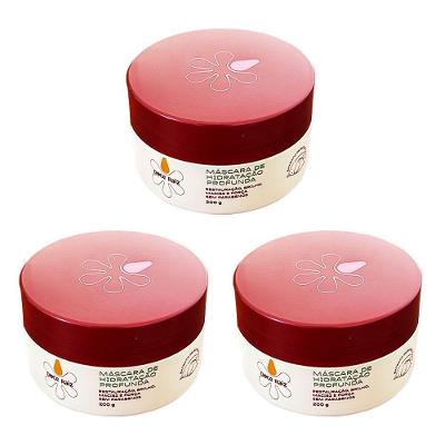 Kit 4 Mascara De Força E Brilho Doce Raiz 200g De Extrato De Batata Doce