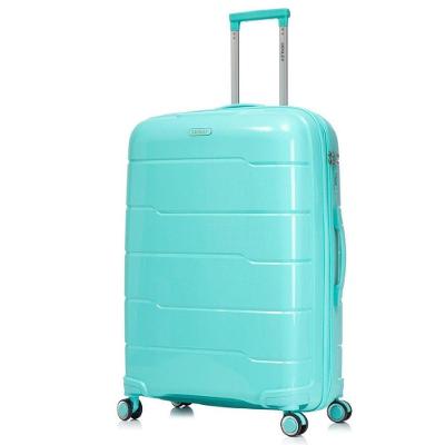Mala Grande 32kg Viagem Zíper Expansível Em Polipropileno Rodinhas 360º Tsa - Lima - Denlex Azul Turquesa