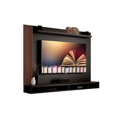 Painel Para Tv Dijon Preto Com Naturale - Moveisaqui