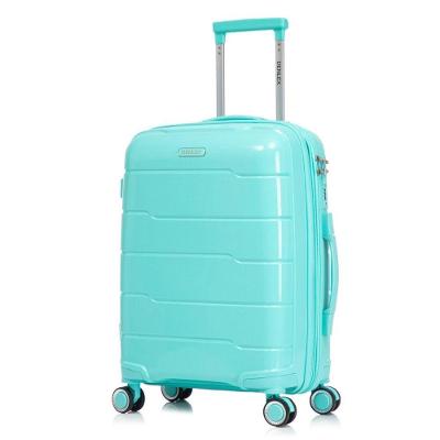 Mala De Bordo 10kg Viagem Zíper Expansível Em Polipropileno Rodinhas 360º Tsa - Lima - Denlex Azul Turquesa