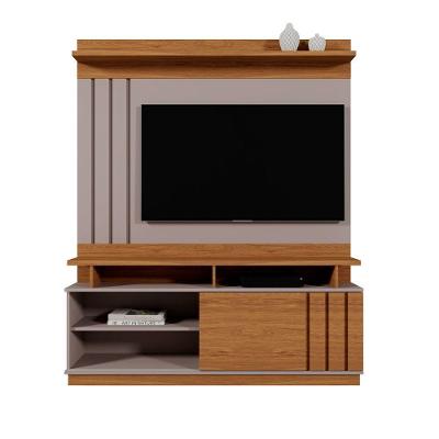 Home Rack Painel Goias Sala Para Tv De 55 Polegadas Grigio Fosco Com Amendoa