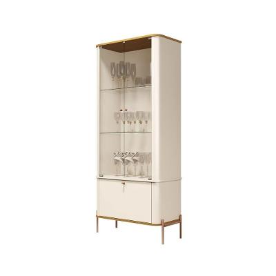 Cristaleira Tucupi Off White Com Nature Pe Bronze - Moveis Jb