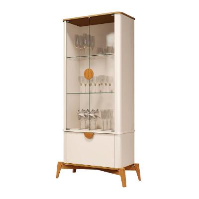 Cristaleira Buriti Off White Com Nature - Moveis Jb