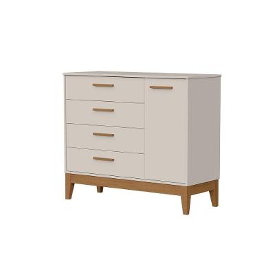 Comoda Sapateira Flip 1 Porta 4 Gaveta Areia