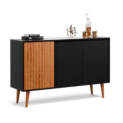 Buffet Aparador Sala De Estar E Jantar Star Preto - Moveisaqui