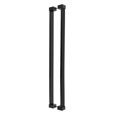 Puxador Para Portas Em Aço Inox Preto Fosco Apolo Grego Metal 100cm