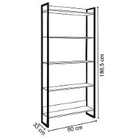 Kit 2 Estantes Multiuso Com 5 Prateleiras Preto - D´rossi - 2