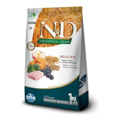 Ração N&d Ancestral Carne- Frutas Cão Adulto Raça Média 15kg