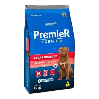 Ração Premier Fórmula Adultos Raças Grandes Sabor Carne 15kg