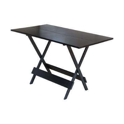 Mesa Dobrável De Madeira Maciça 1,20X70 - Marrom - Marrom