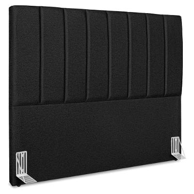 Cabeceira Casal 140 Cm Com Frame Dalia Linho Preto Artte Preto
