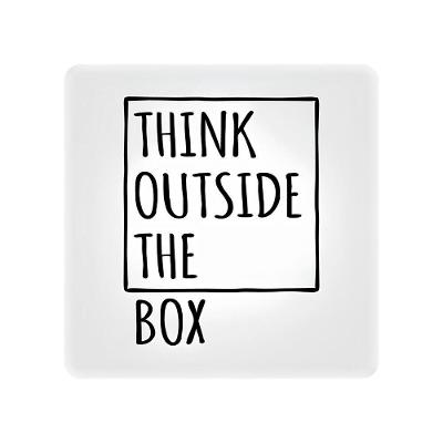 Luminária Slim Box Pense Fora Da Caixa Luz Indireta Presente Usb