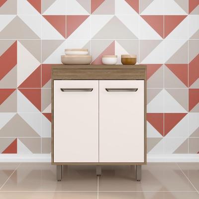 Balcão De Cozinha Barcelona Com Tampo 2 Portas 70 Cm Carvalho Oak/off White