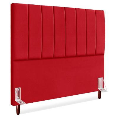 Cabeceira Casal 140 Cm Com Frame Carla Suede Vermelho Artte Vermelho