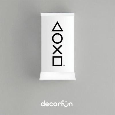 Luminária Playstation Icons Abajur De Mesa Branco Bivolt