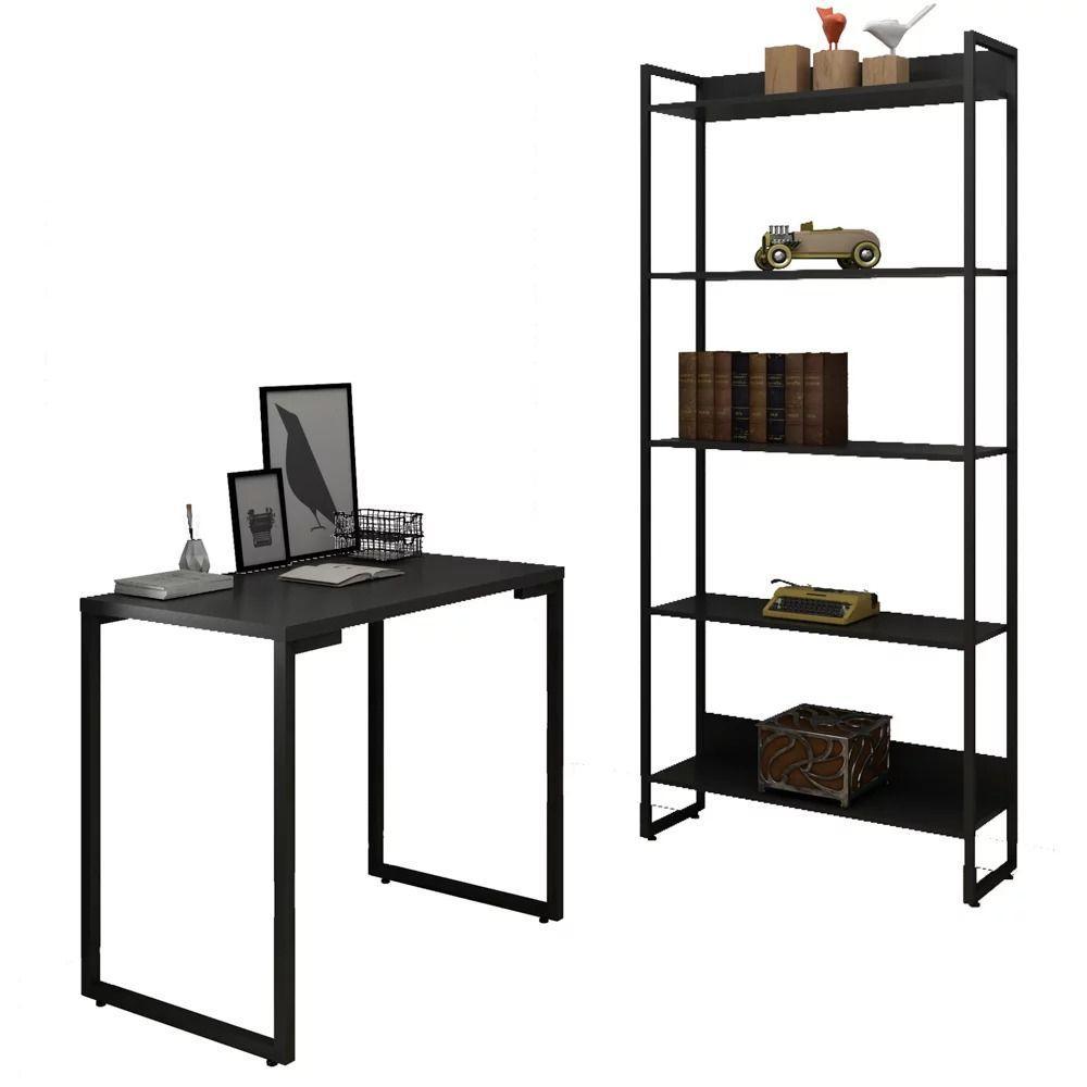 Kit Estante Multiuso Porto e Mesa Para Computador - 1
