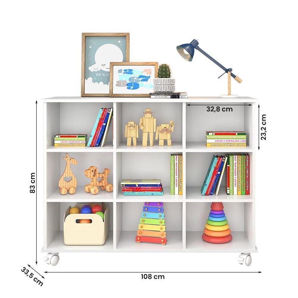 Nicho Organizador 1478 Com Rodizios Branco Branco - 2