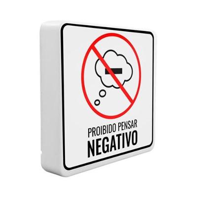 Luminária Box Slim Proibido Pensar Usb