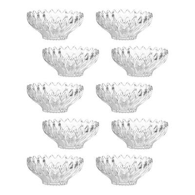 Jogo 10 Taças De Sobremesa Bowl Vidro Transparente Brazilia 300ml 14cm Sorvete Açaí Em Casa Tem