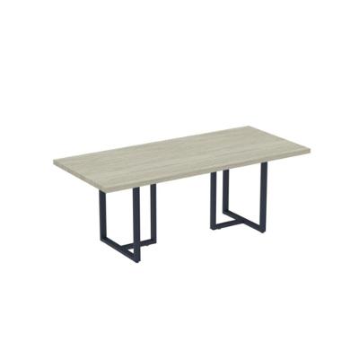 Mesa Reunião Retangular 2000x900mm Pe40tub Castanheira Natural-azul Delrei