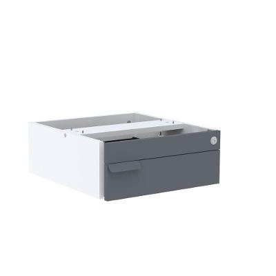 Gaveteiro Aéreo 1 Gaveta Pe40 Branco-grafito