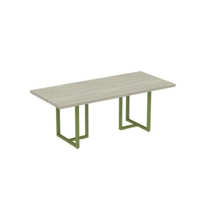 Mesa Reunião Retangular 2000x900mm Pe40tub Castanheira Natural-verde Miró