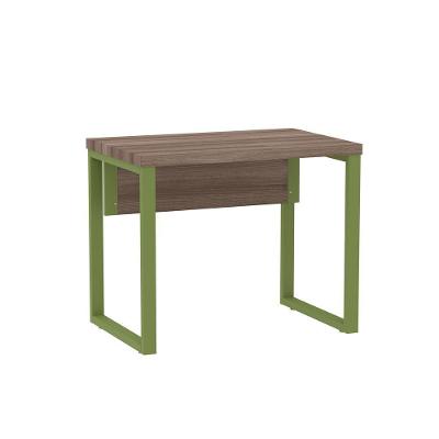 Mesa Escritório 900x600x750mm M900pe40tub Walnut-verde Miró