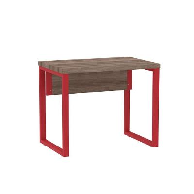 Mesa Escritório 900x600x750mm M900pe40tub Walnut-vermelho