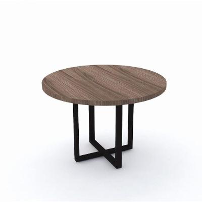 Mesa Reunião Redonda 1100pe40tub Walnut-preto