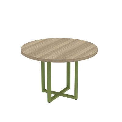 Mesa Reunião Redonda 1100pe40tub Noce Naturalle-verde Miró