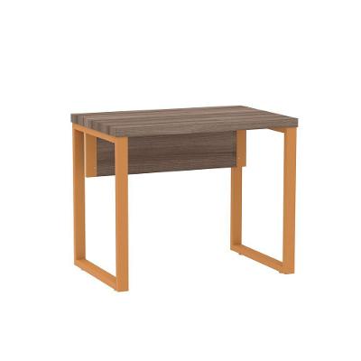 Mesa Escritório 900x600x750mm M900pe40tub Walnut-laranja Picasso