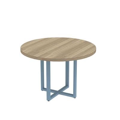 Mesa Reunião Redonda 1100pe40tub Noce Naturalle-azul Dali