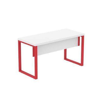 Mesa Escritório 1340x600x750mm M1340pe40tub Branco-vermelho