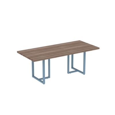 Mesa Reunião Retangular 2000x900mm Pe40tub Walnut-azul Dali