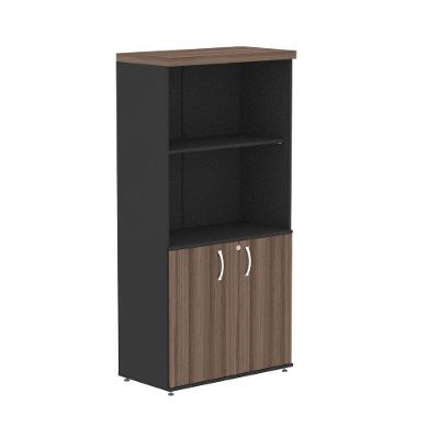 Armário Multiuso 2 Portas Pivotantes Pe40 Preto-walnut