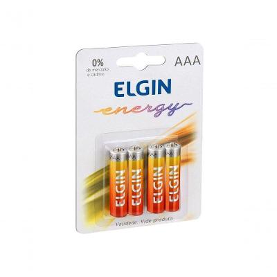 Pilha Zinco Elgin Aaa 1.5v Blister C- 4 Unid.