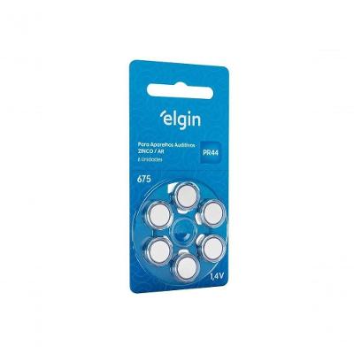 Pilha Auditiva Elgin Pr44 1,4v C-6 Unidades