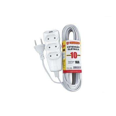 Extensão Cabo Pl 2x0,75 10m Branca